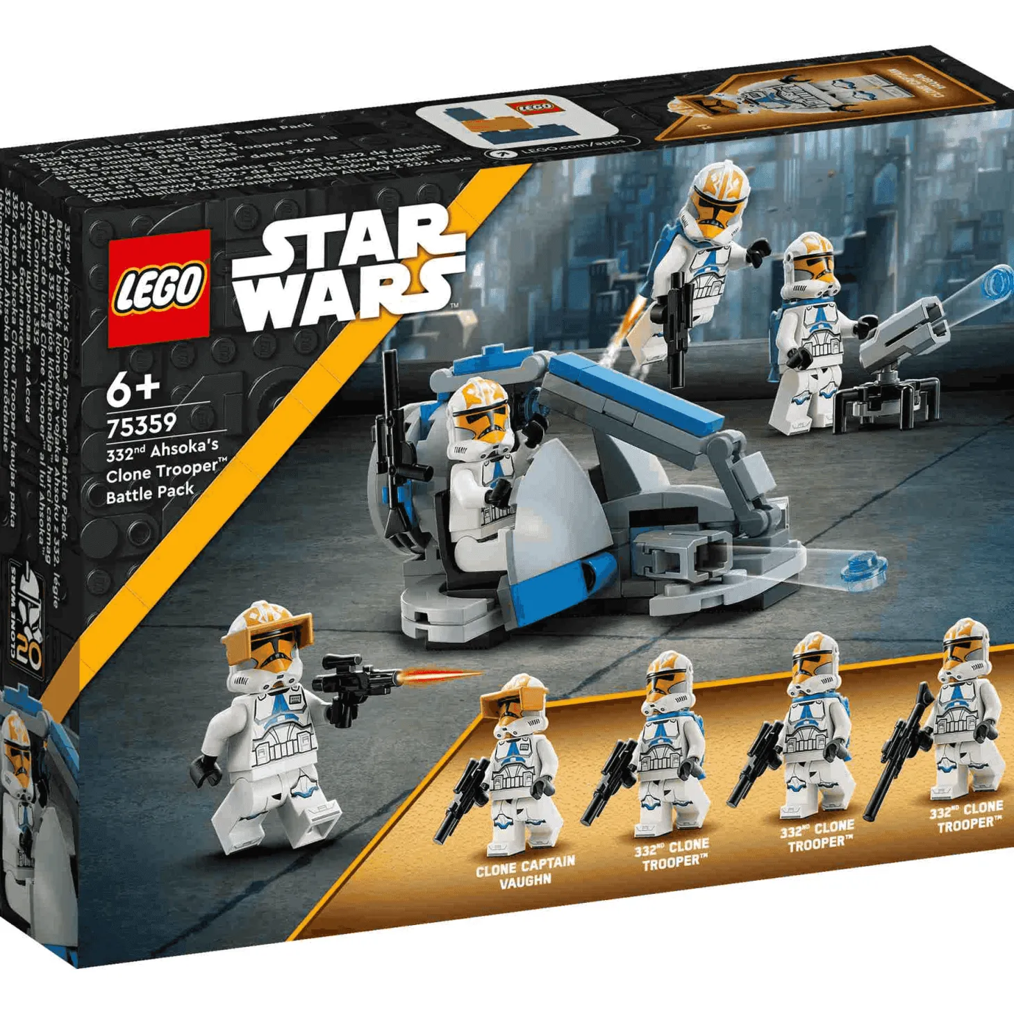 Set de juguetes de construcción LEGO Star Wars 75359 Pack de Combate Soldados Clon de la 332 de A