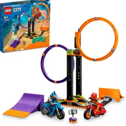 Set de juguetes de construcción LEGO City 60360 Desafío Acrobático Anillos Giratorios 117 piezas