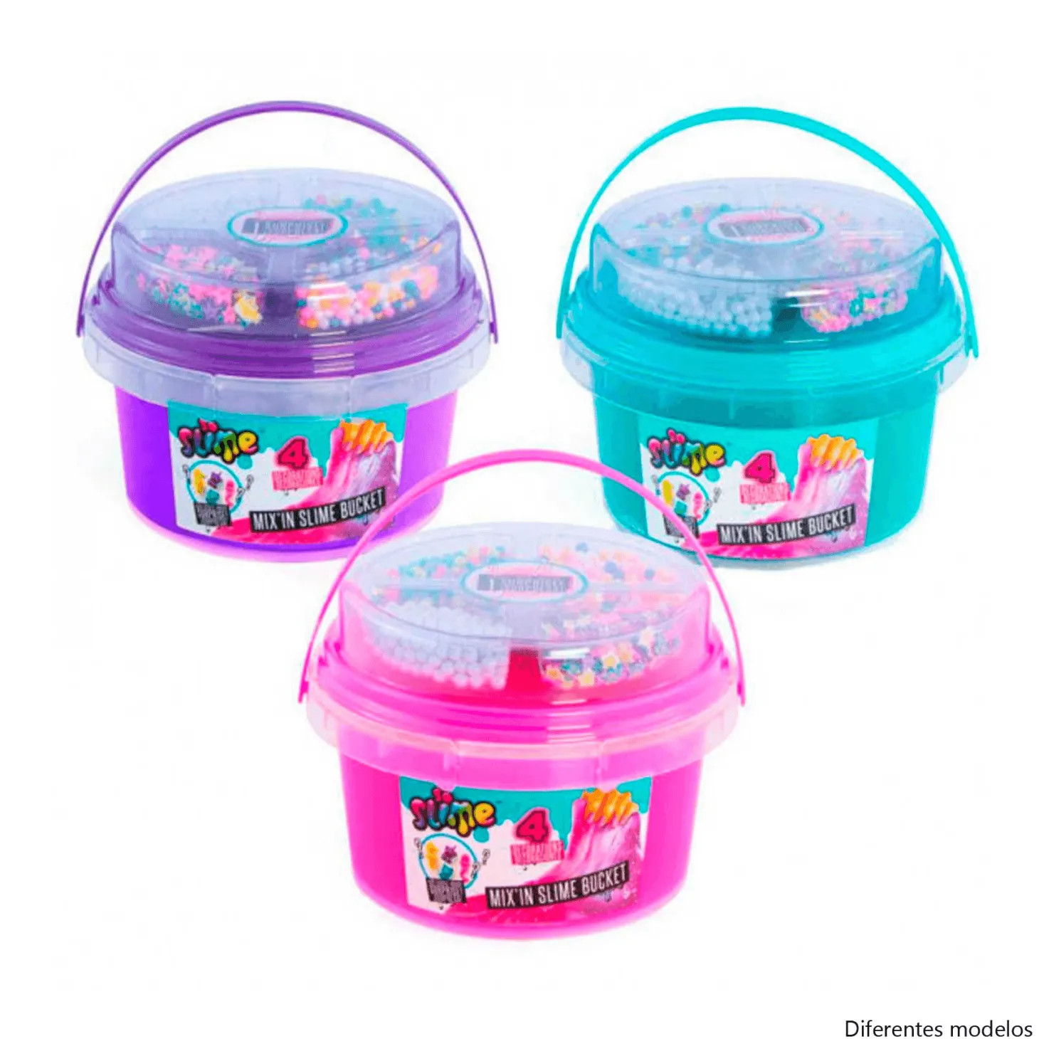 Slime Bucket Con Decoraciones Diferentes Modelos