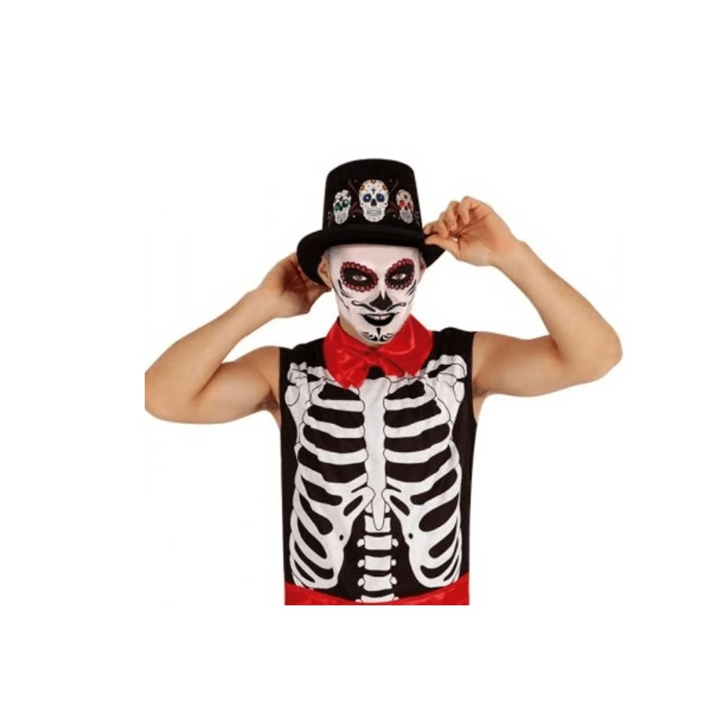 Sombrero Copa Catrin Con Luz