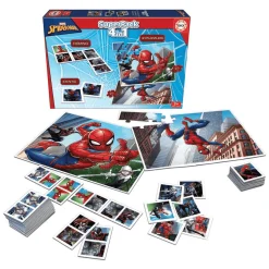 Spiderman Superpack con Puzzle Dominó y Juegos Educativos
