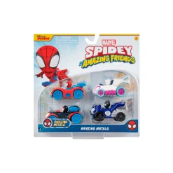 Spidey Pack 4 Vehículos Diecast Amazing – ¡Acelera con los Supervehículos de Spidey y Sus Amigos!