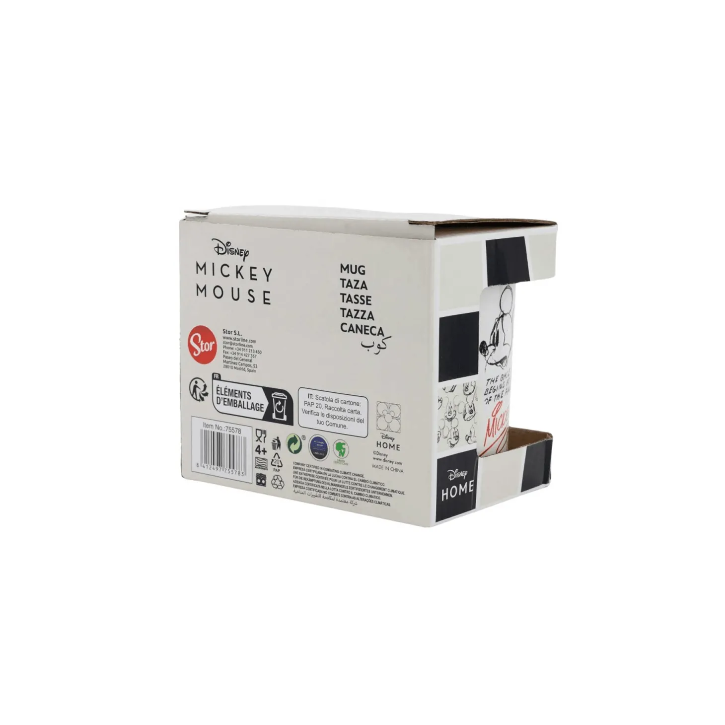 Taza de Cerámica Mickey Mouse Garabatos 325ml