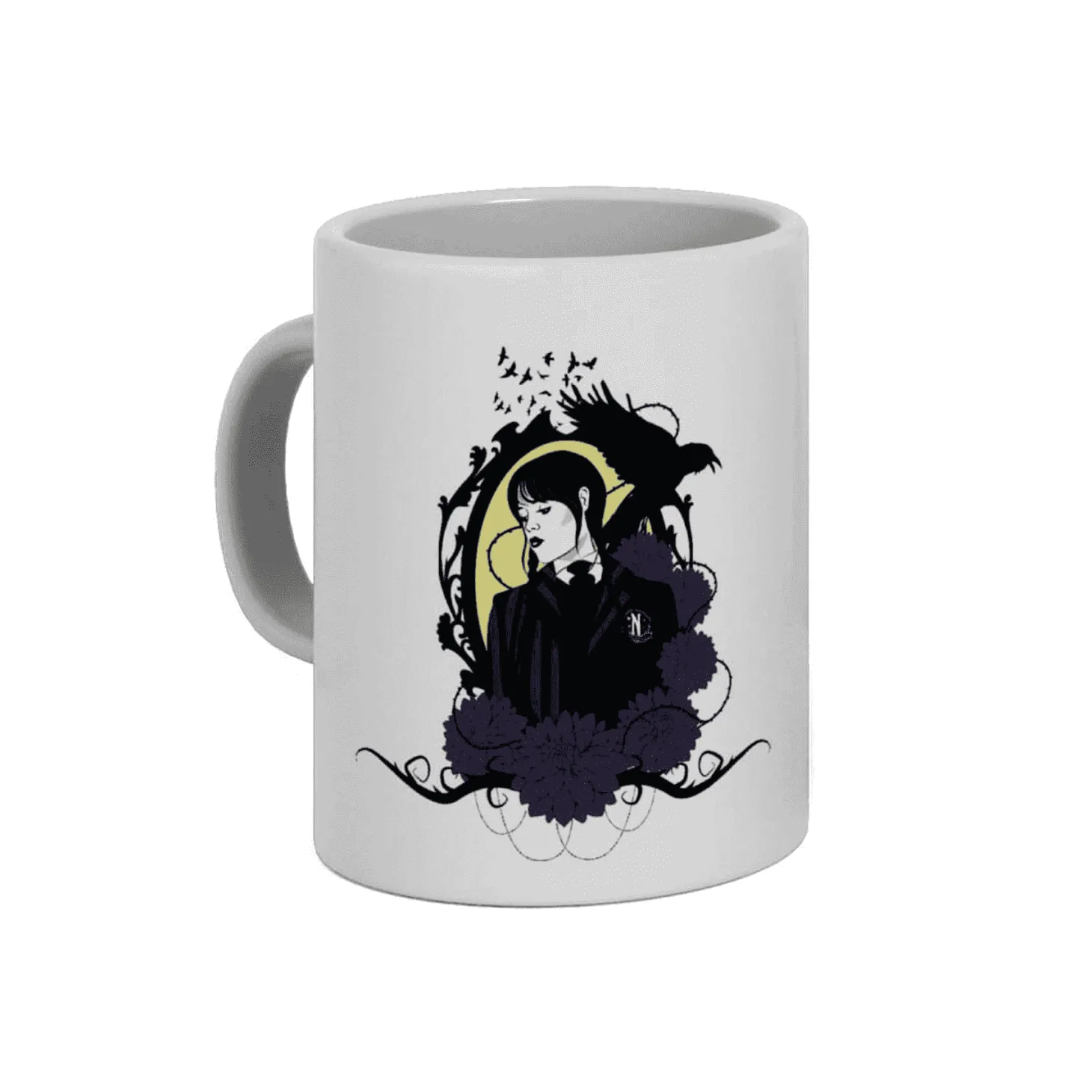 Taza de Sublimación 'Wednesday' - Retrato de Miércoles Addams