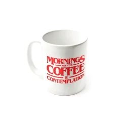 Taza Stranger Things 'Mornings are for Coffee & Contemplation' – ¡Empieza el día con tu serie favori