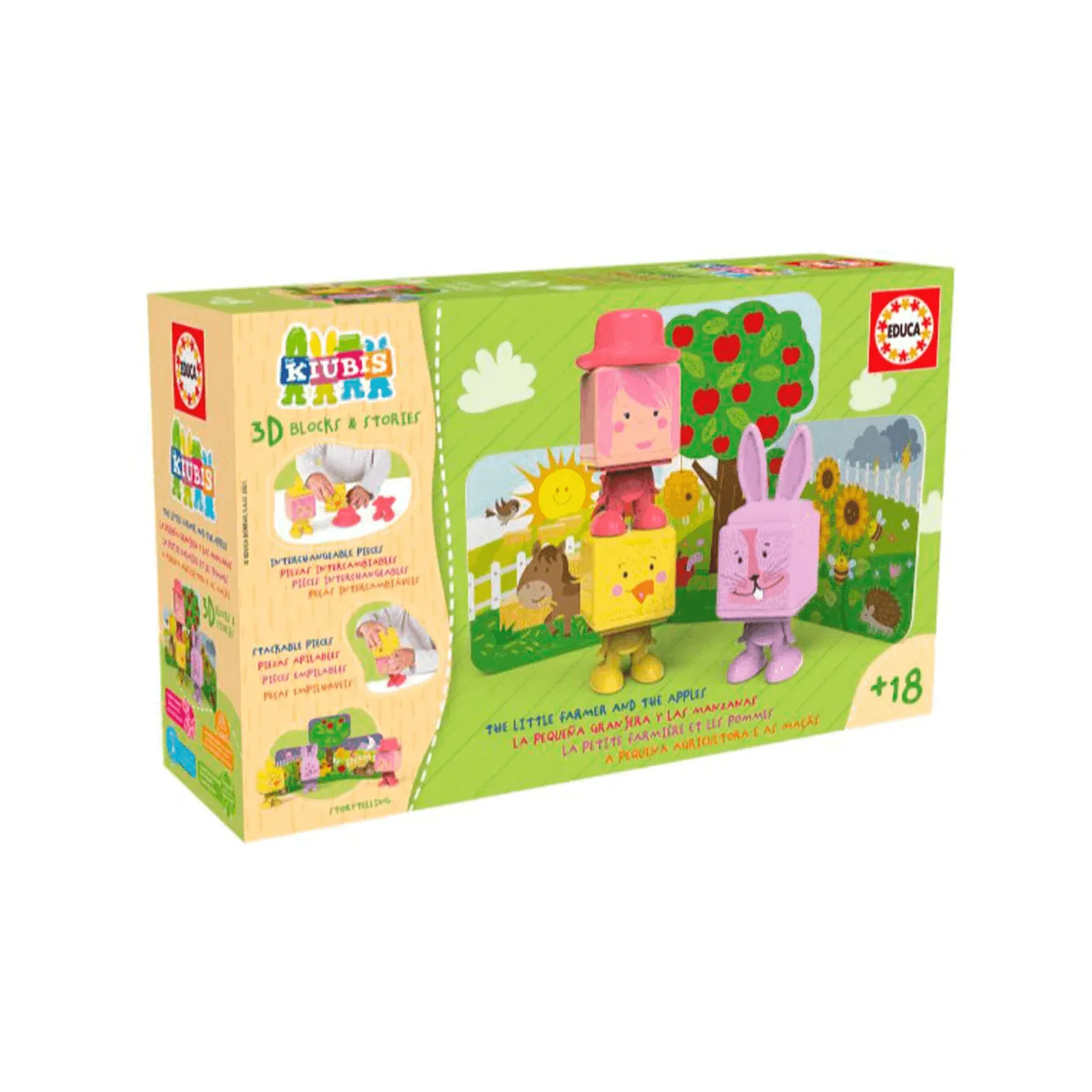 The Kiubis 3 Personajes La Pequeña Granja y Las Manzanas