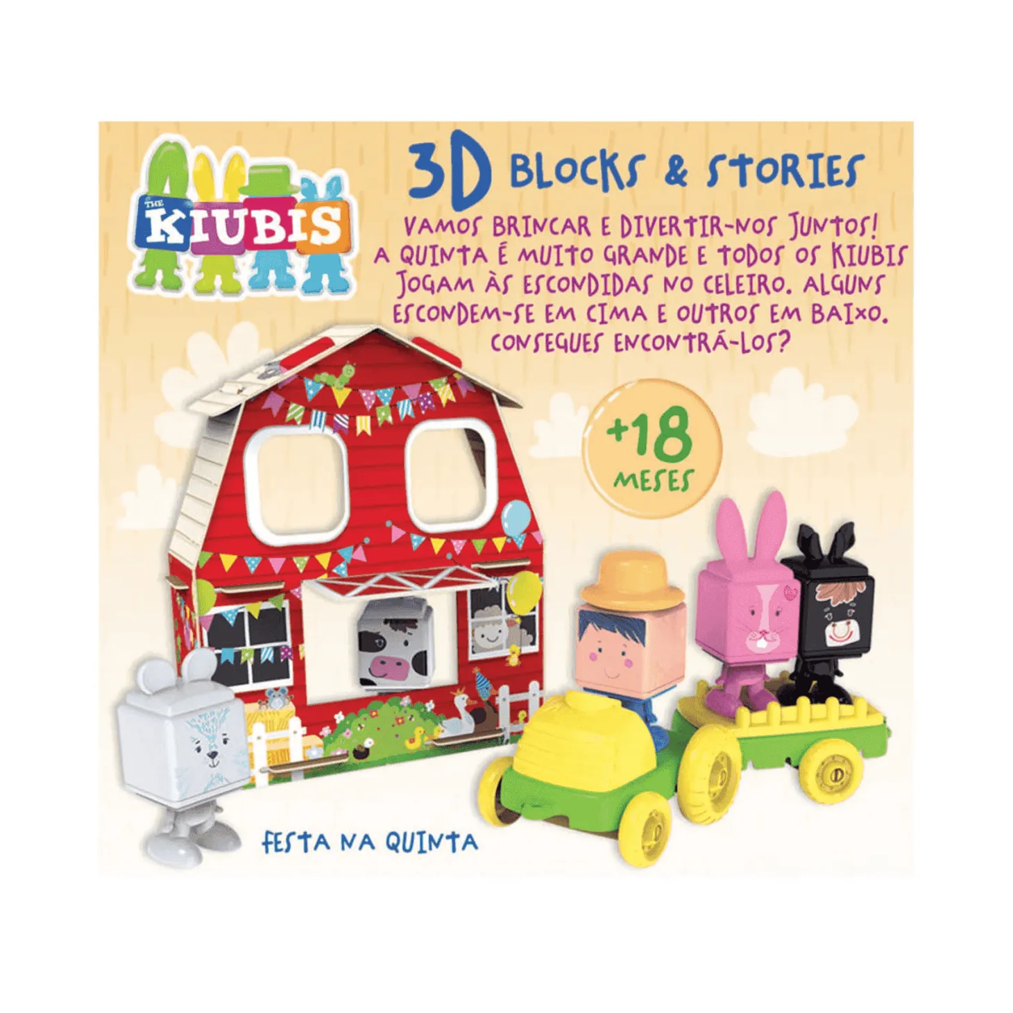 The Kiubis 6 Personajes y Tractor Fiesta en la Granja