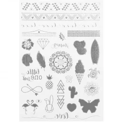 Top Model Tattoos Metallic