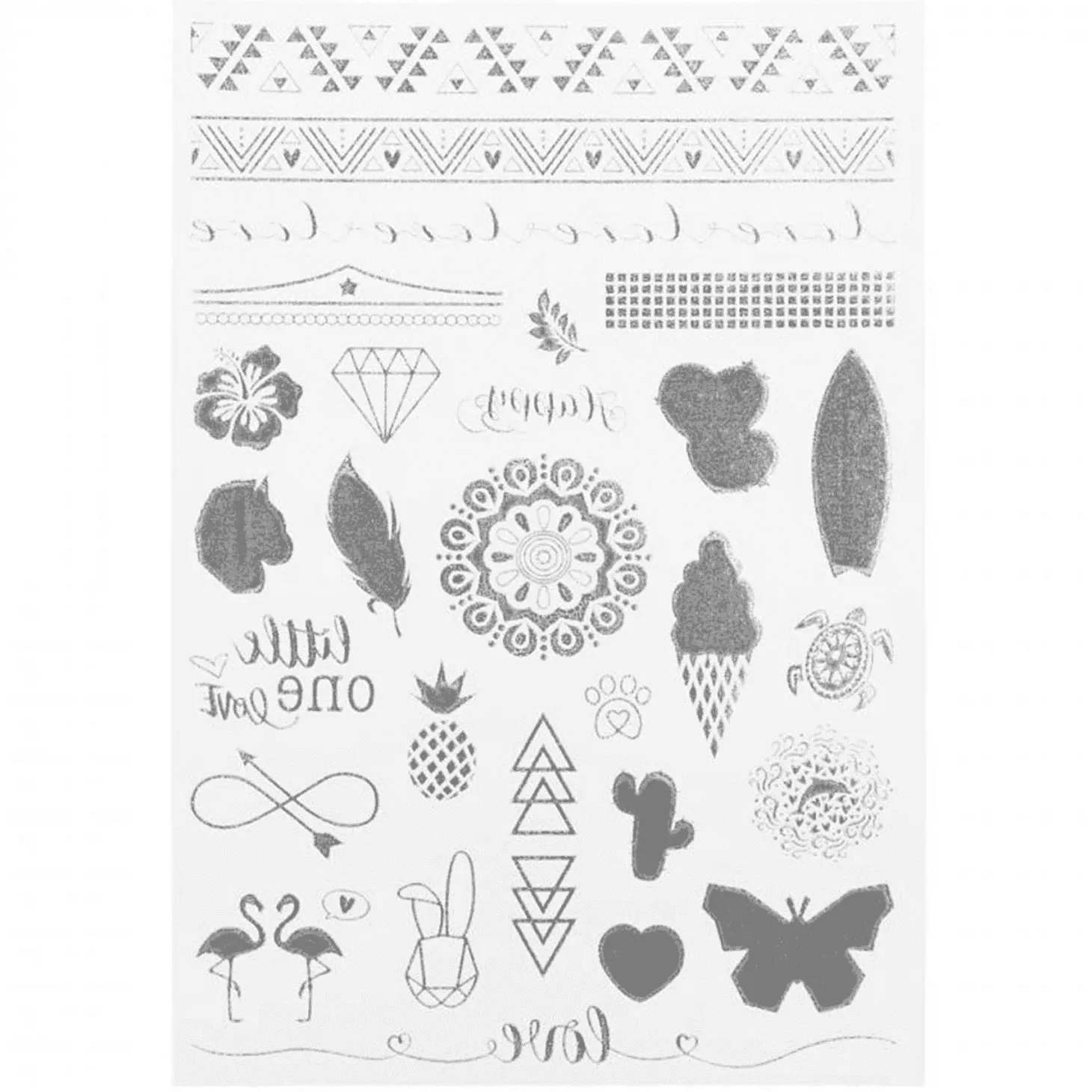 Top Model Tattoos Metallic