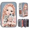 TOPModel estuche triple Cat Love