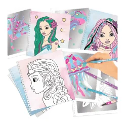 TOPModel Fantasy Model colouring book silver Art