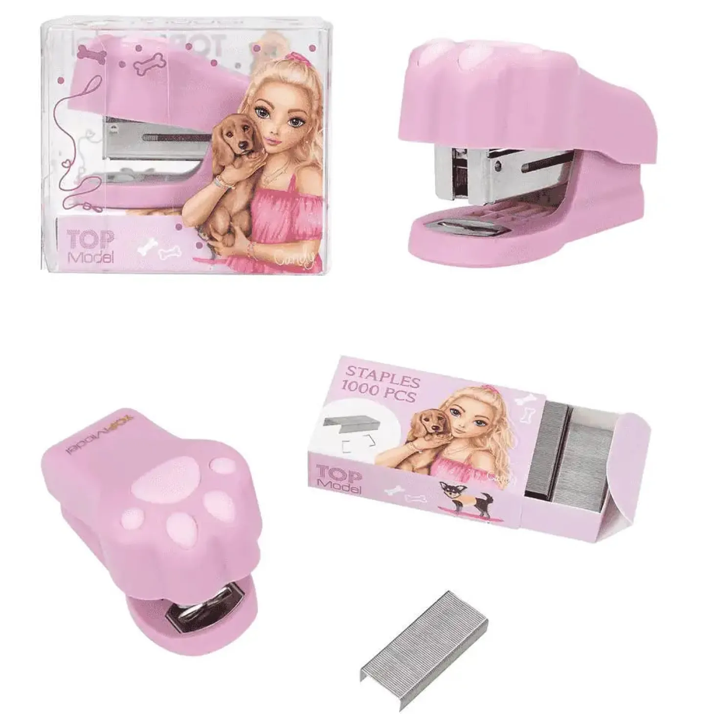 TOPModel set mini grapadora Kitty & Dogg