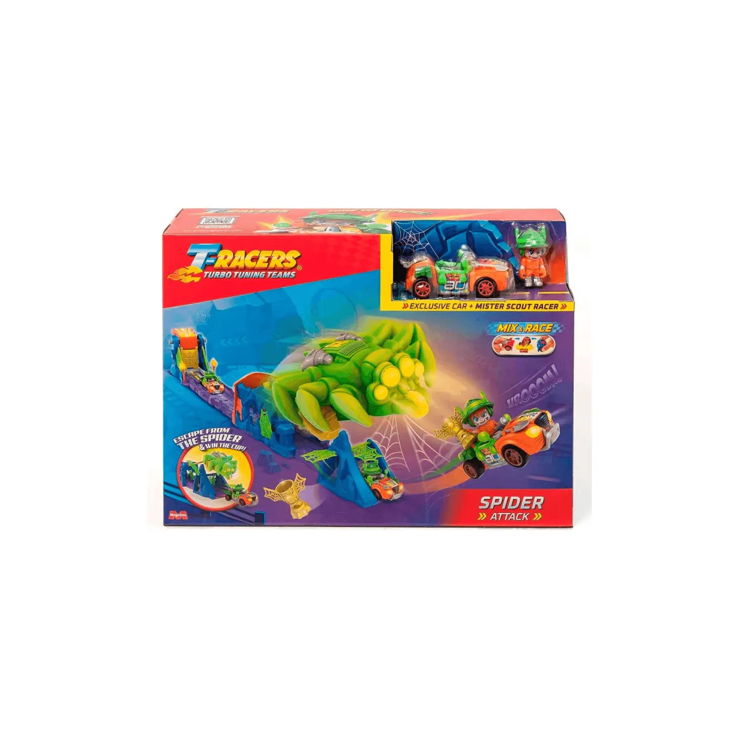 T-Racers – Pista Araña Para Coches De Carrera