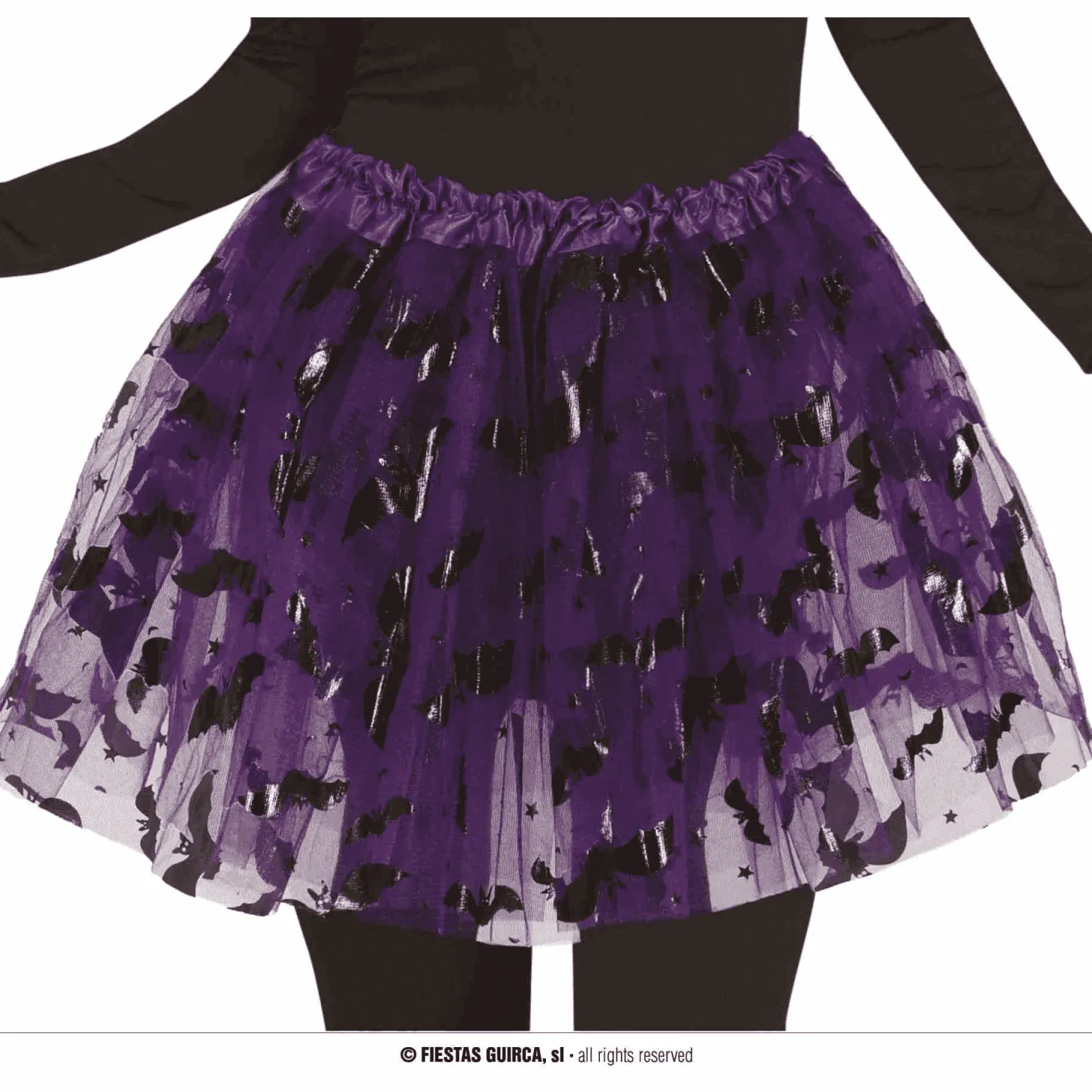 Tutú Lila Decorado Halloween 40 CMS