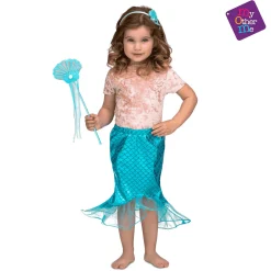 Tutú Sirena color azul para disfraz