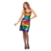 Vestido Arcoíris color multicolor para disfraz talla S