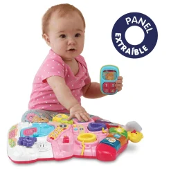 VTech Andador Andandín 2 en 1 rosa, Correpasillos con patas plegables, panel extraíble y regulador