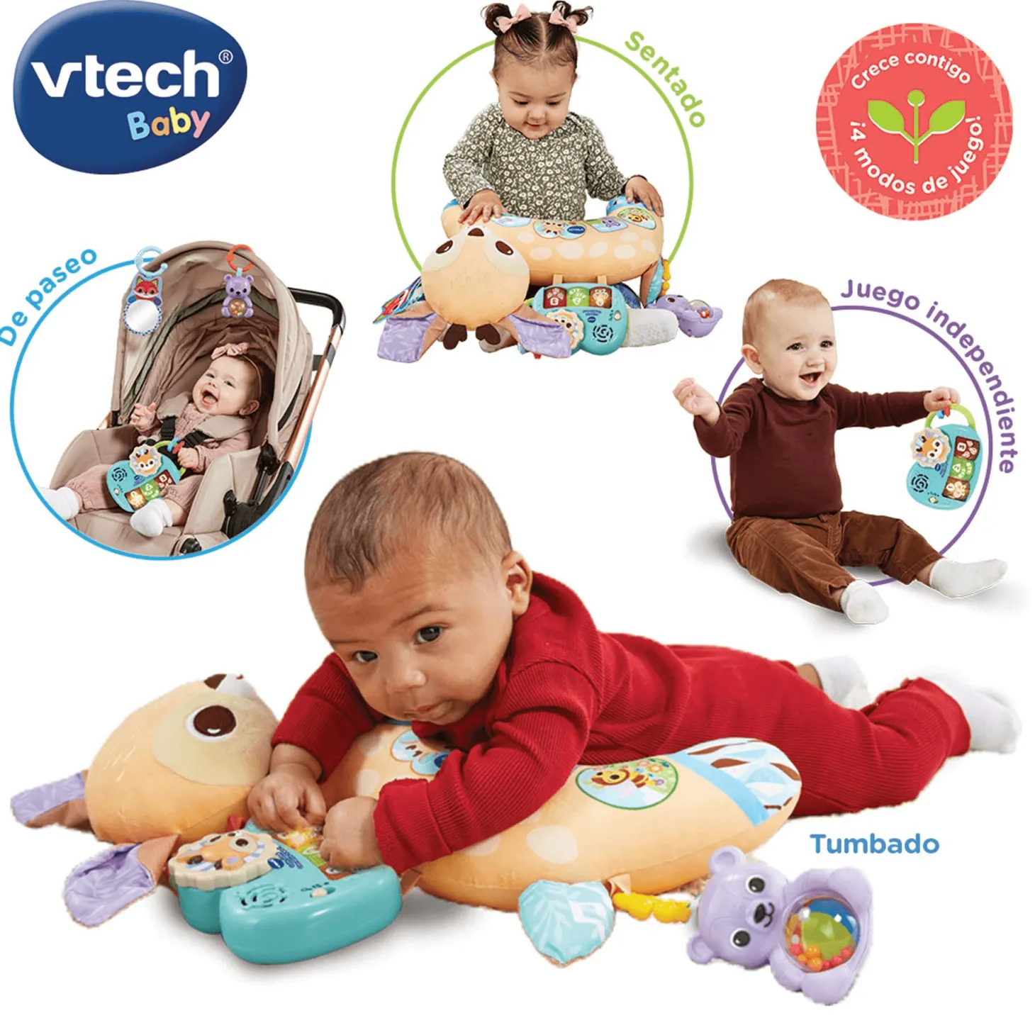 VTech Baby Cojín bebe Cervatilla 4 en 1