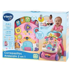 VTech Correpasillos Andandin 2 en 1 Rosa| Juguete Infantil