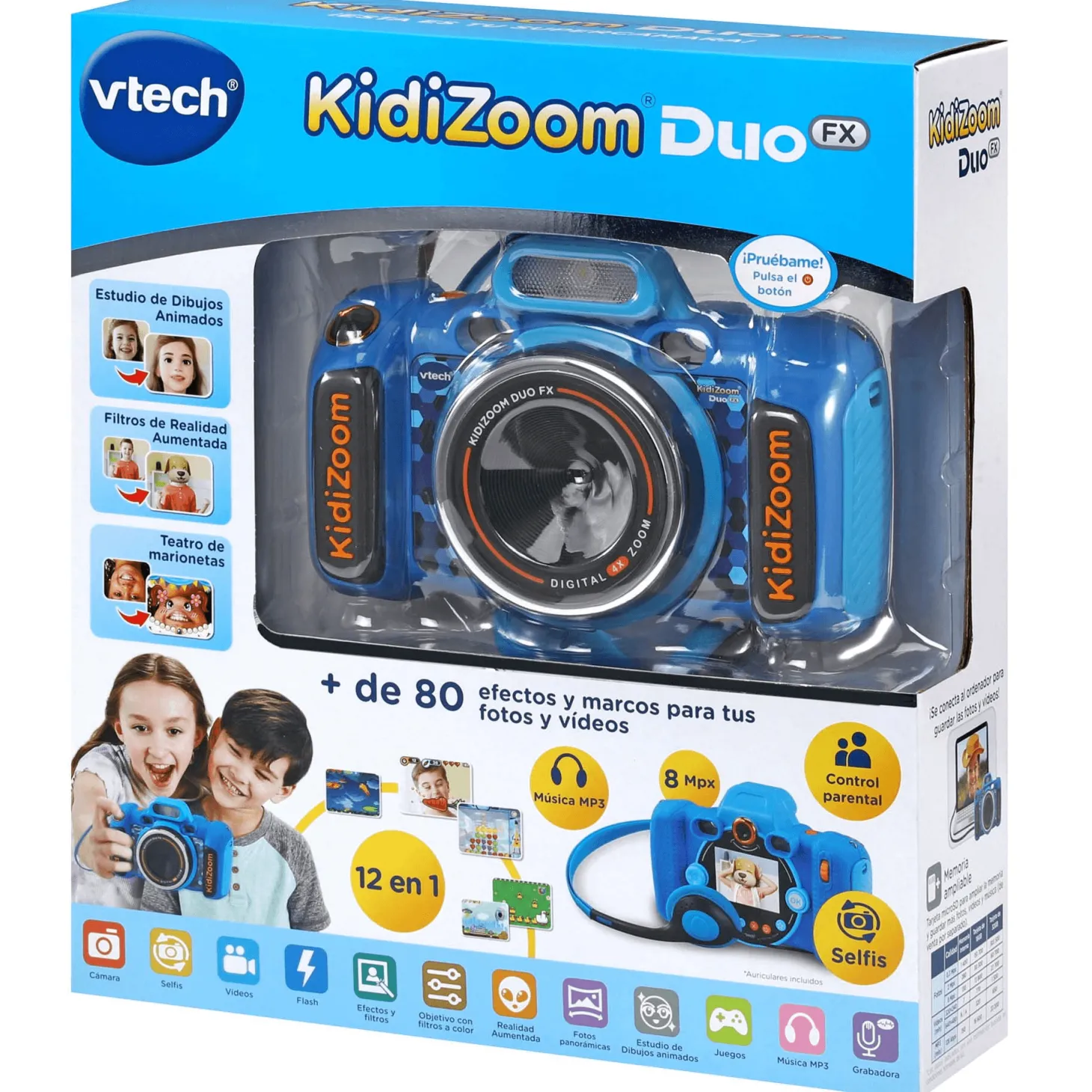 VTech Kidizoom Duo FX azul Cámara fotos infantil 12 en 1