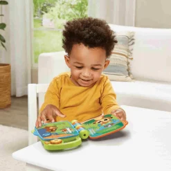 VTech Libro musical Descubre los animales, Libro interactivo que enseña clima y ropa