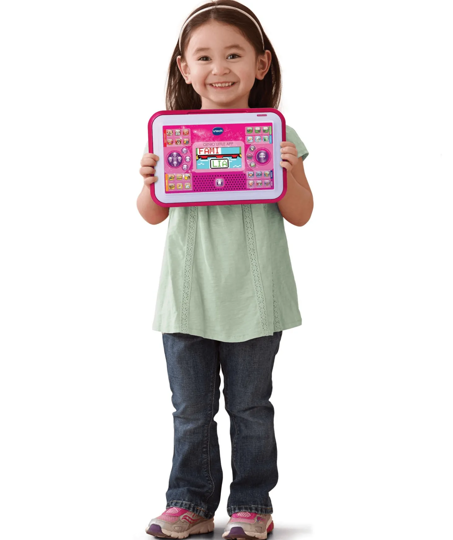 VTech Portátil y tablet 2 en 1 Genio Little app rosa