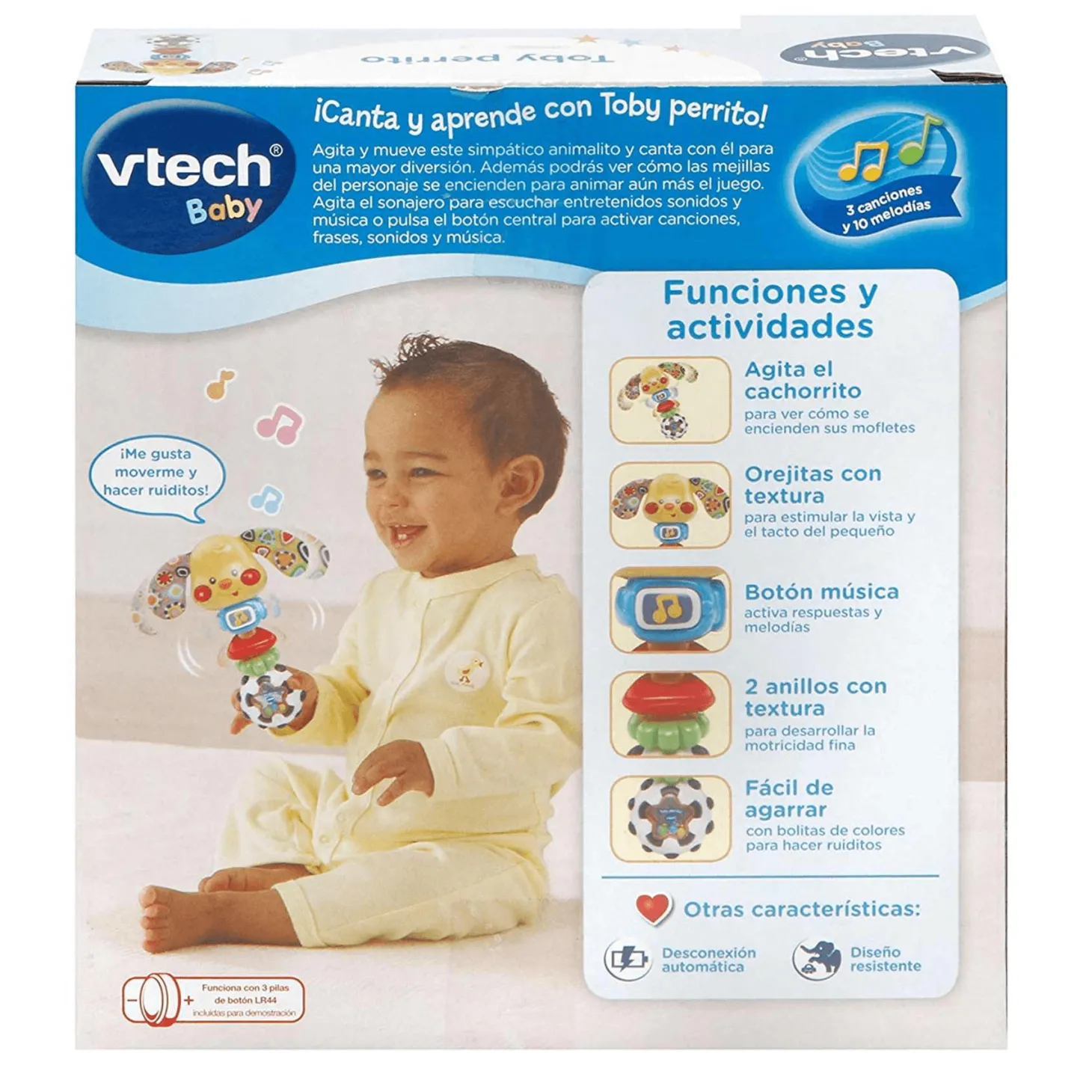 Vtech Sonajero Electrónico Toby El Perrito Con Luz y Voz| Juguete Infantil
