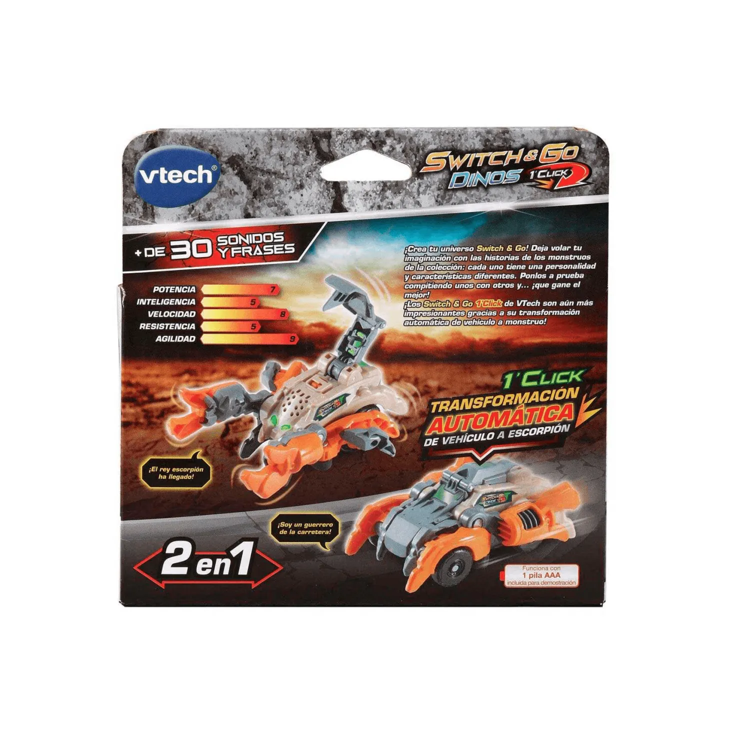 Vtech Switch & Go Dinos Veneno el Escorpión Blindado