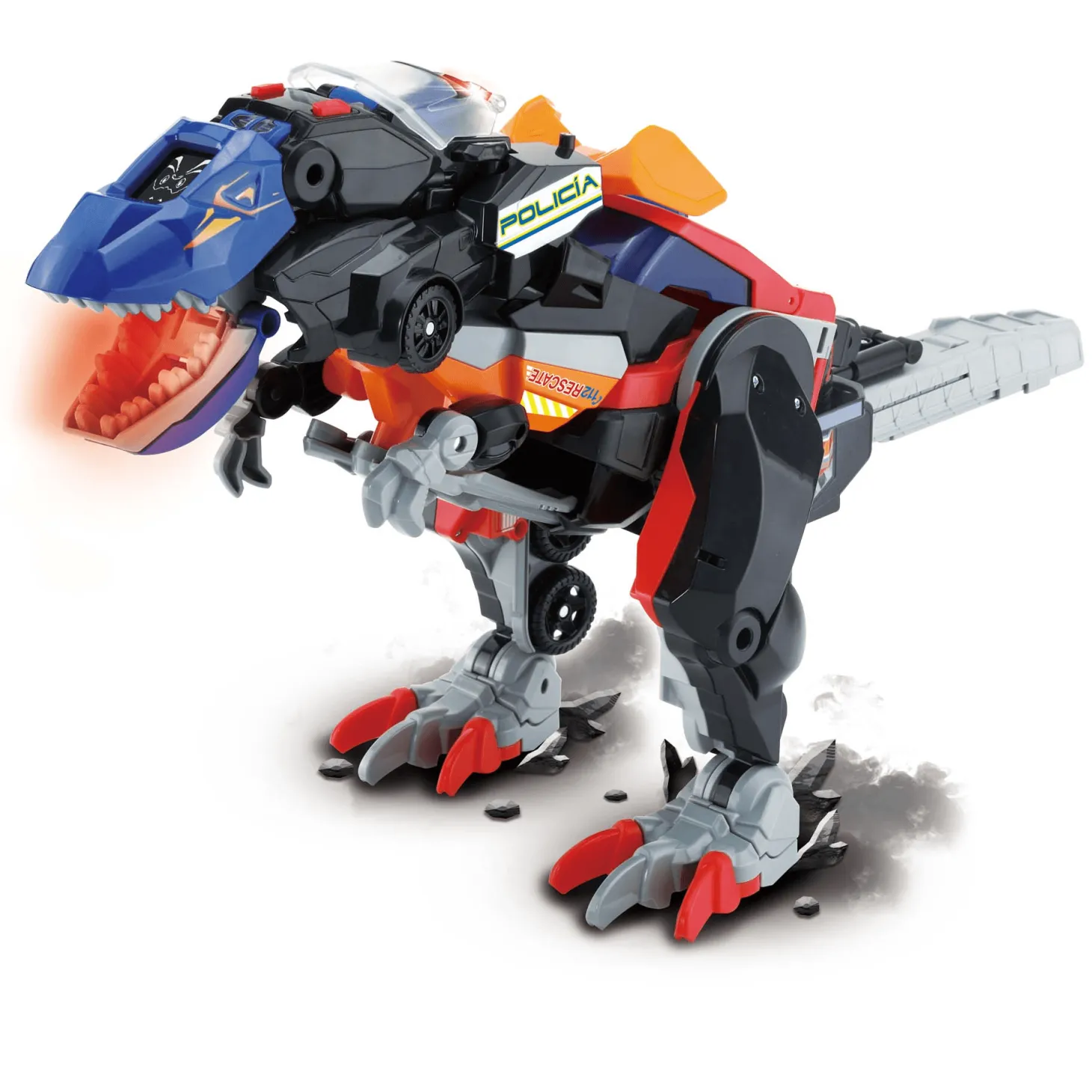 VTech Switch&Go Dinos 4 en 1 Mega T-Rex S.O.S. 3 coches/1 dino