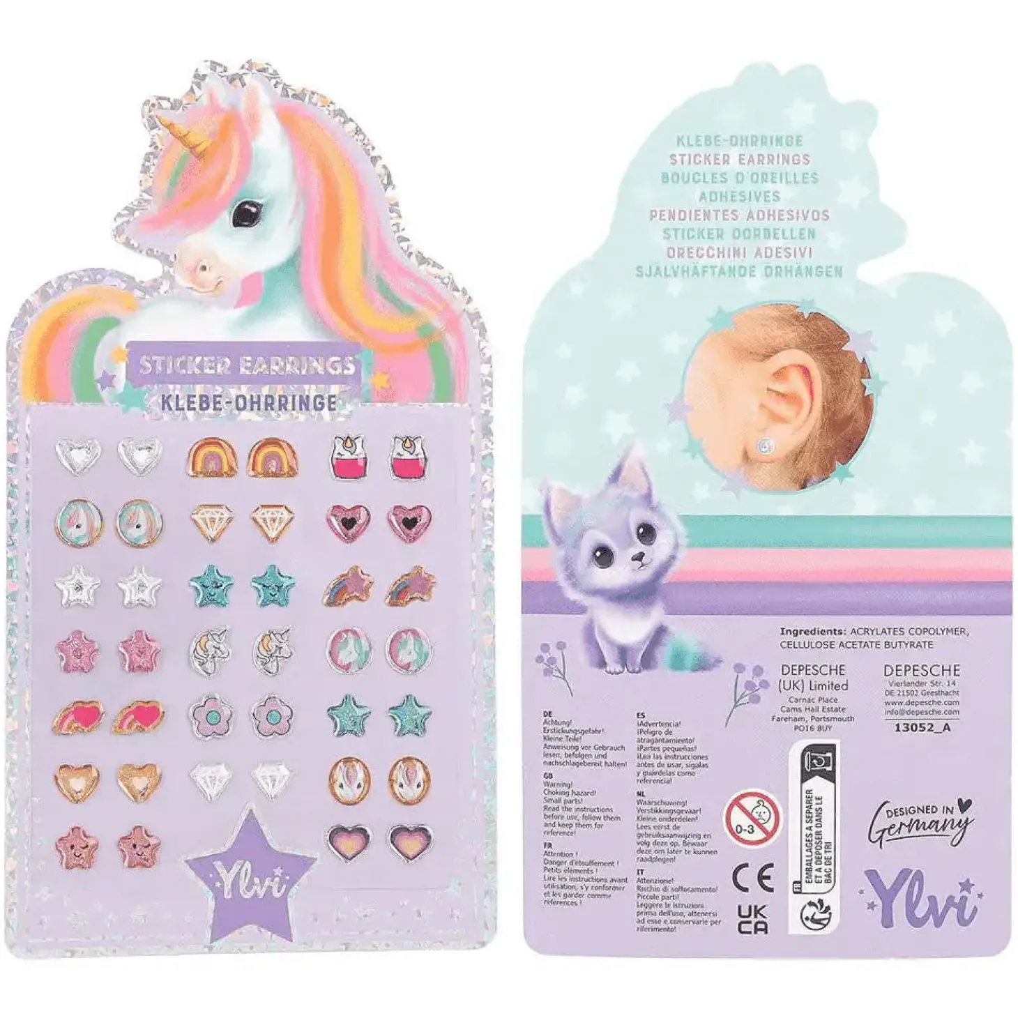 YLVI pendientes adhesivos